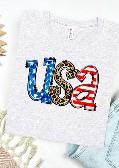 Patriotic Patchwork T-Shirt, Tank