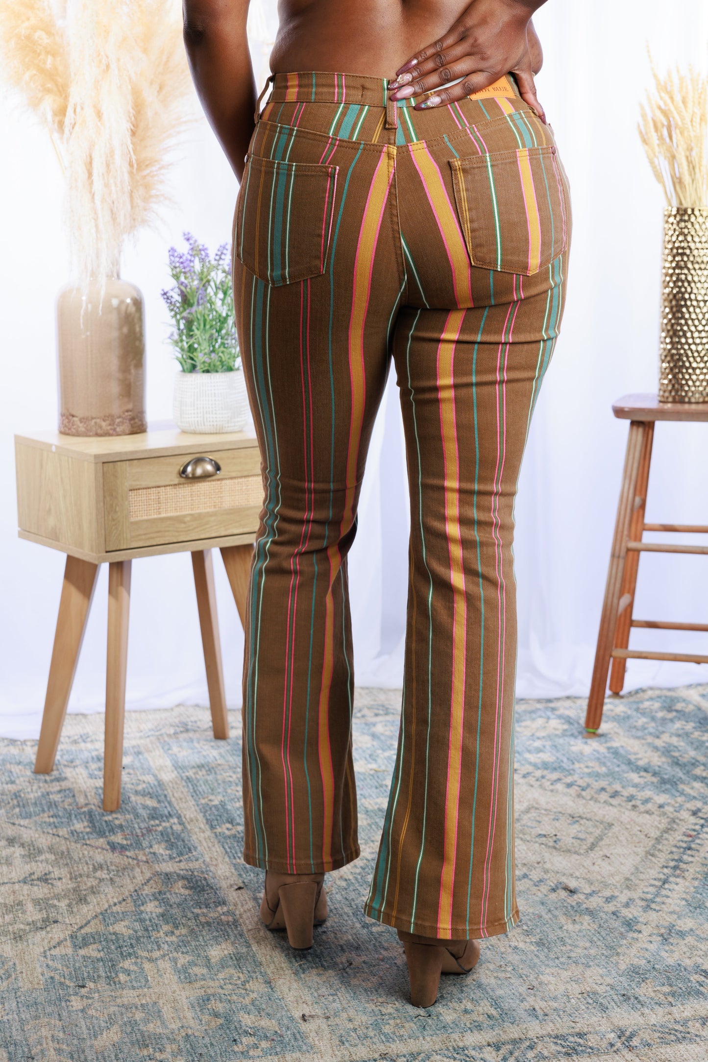 Astrid Judy Blue Striped Flares